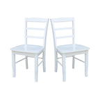 Multi-Color Ladder-Back Solid Wood Dining Chair, Set of 2