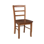 Multi-Color Ladder-Back Solid Wood Dining Chair, Set of 2