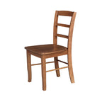 Multi-Color Ladder-Back Solid Wood Dining Chair, Set of 2