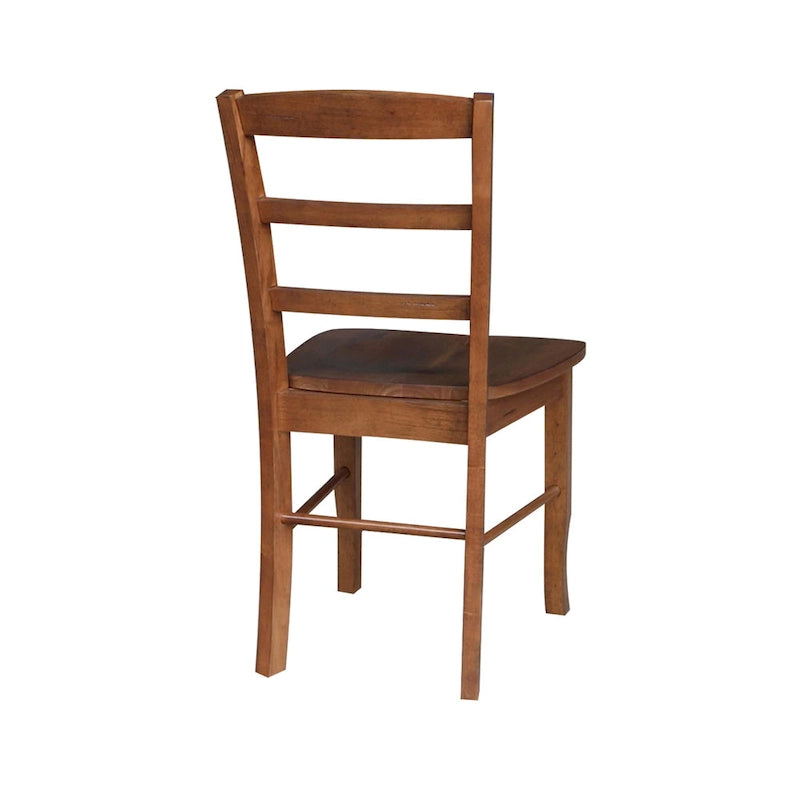 Multi-Color Ladder-Back Solid Wood Dining Chair, Set of 2