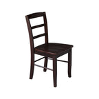 Multi-Color Ladder-Back Solid Wood Dining Chair, Set of 2