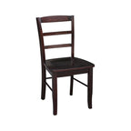 Multi-Color Ladder-Back Solid Wood Dining Chair, Set of 2
