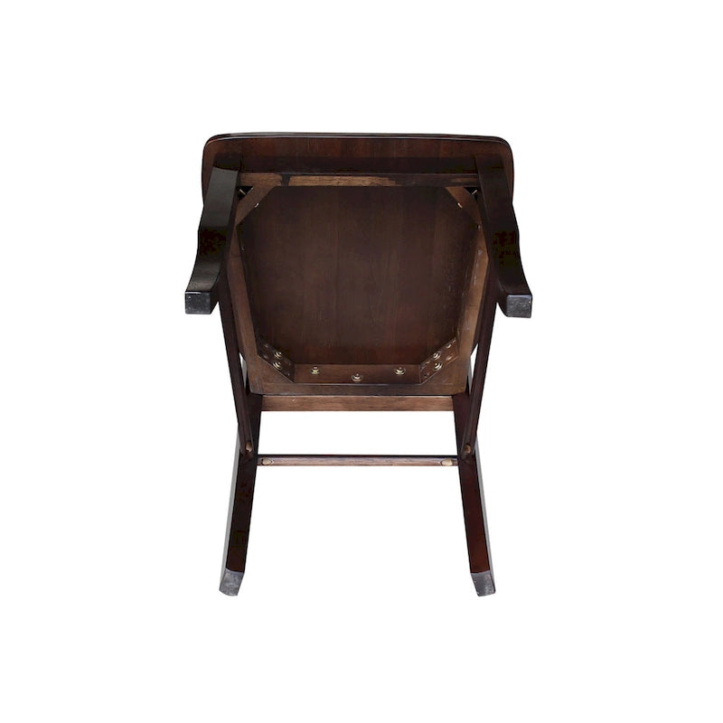 Multi-Color Ladder-Back Solid Wood Dining Chair, Set of 2