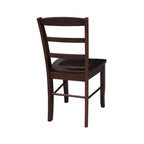 Multi-Color Ladder-Back Solid Wood Dining Chair, Set of 2