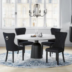 Velvet Tufted Wingback Dining Chair, Set of 4, Multiple Colors