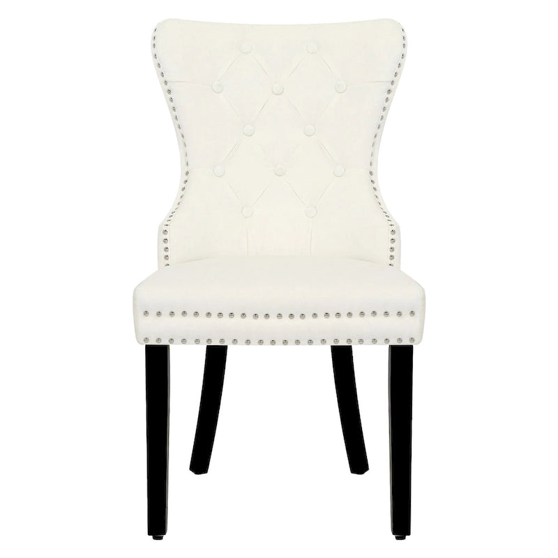 Velvet Tufted Wingback Dining Chair, Set of 4, Multiple Colors