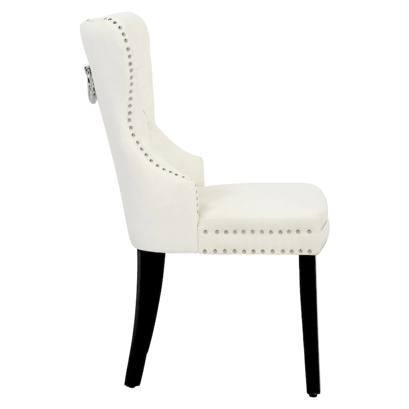 Velvet Tufted Wingback Dining Chair, Set of 4, Multiple Colors