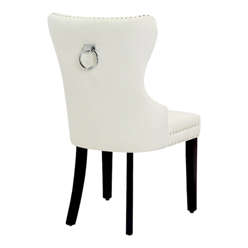 Velvet Tufted Wingback Dining Chair, Set of 4, Multiple Colors