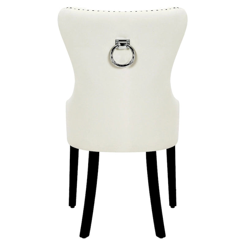 Velvet Tufted Wingback Dining Chair, Set of 4, Multiple Colors