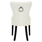 Velvet Tufted Wingback Dining Chair, Set of 4, Multiple Colors
