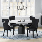 Velvet Tufted Wingback Dining Chair, Set of 4, Multiple Colors