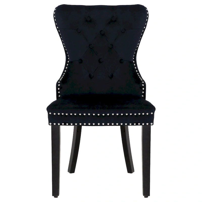 Velvet Tufted Wingback Dining Chair, Set of 4, Multiple Colors
