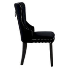 Velvet Tufted Wingback Dining Chair, Set of 4, Multiple Colors