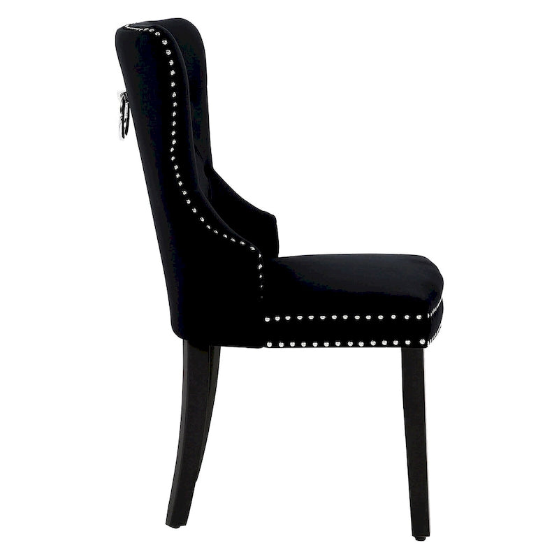 Velvet Tufted Wingback Dining Chair, Set of 4, Multiple Colors