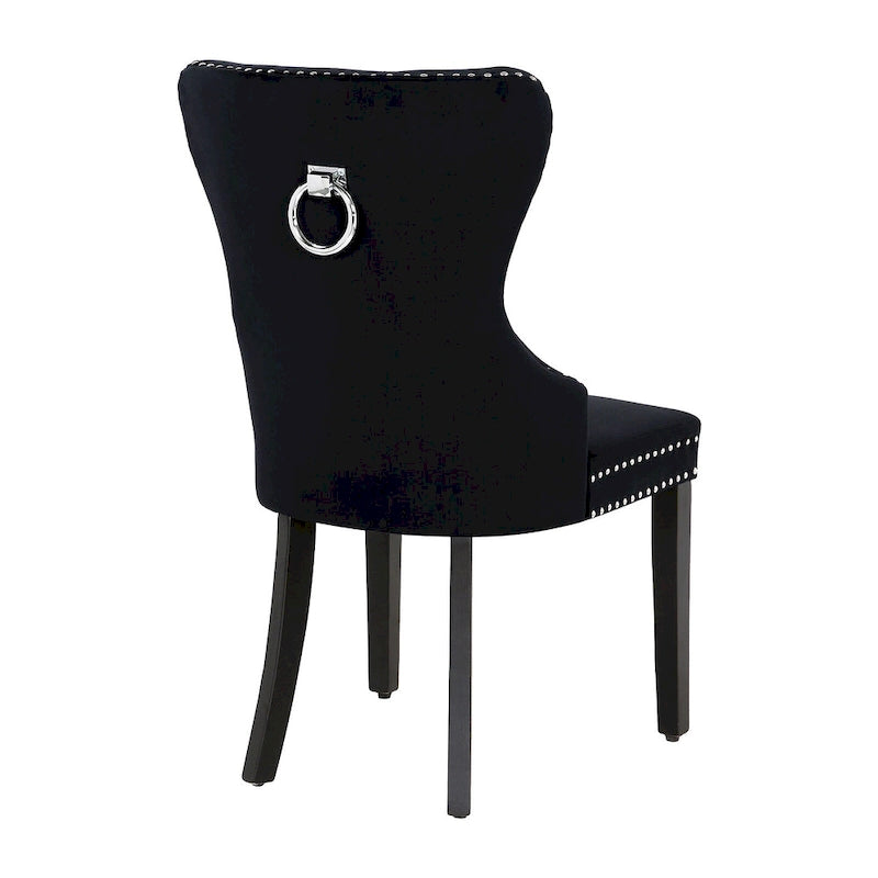 Velvet Tufted Wingback Dining Chair, Set of 4, Multiple Colors