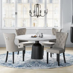 Velvet Tufted Wingback Dining Chair, Set of 4, Multiple Colors