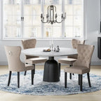 Velvet Tufted Wingback Dining Chair, Set of 4, Multiple Colors