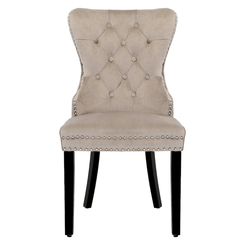 Velvet Tufted Wingback Dining Chair, Set of 4, Multiple Colors