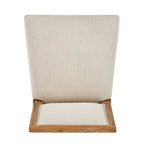 Linen Rectangular Dining Chair, Set of 2 – Beige / Dark Grey / Grey, Natural / Brown / Antique Grey Oak Finish