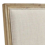 Linen Rectangular Dining Chair, Set of 2 – Beige / Dark Grey / Grey, Natural / Brown / Antique Grey Oak Finish