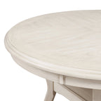 Round Dining Table Set for 4 – Farmhouse Style, Natural Beige / Grey / Cherry, 5-Piece