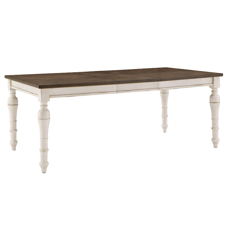 Antique White Extendable Dining Table Set, 4–8 Person (5 or 7-Piece)