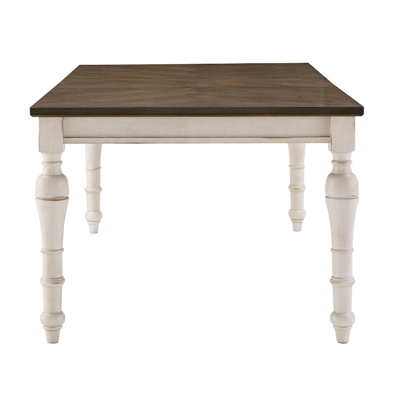 Antique White Extendable Dining Table Set, 4–8 Person (5 or 7-Piece)