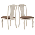 Antique White Extendable Dining Table Set, 4–8 Person (5 or 7-Piece)