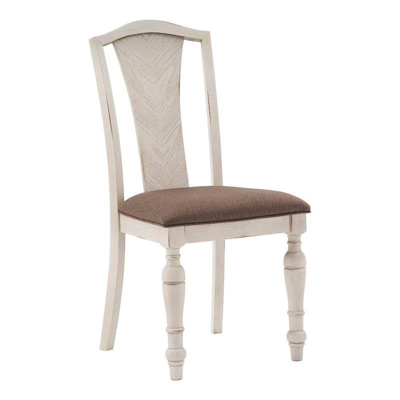 Antique White Extendable Dining Table Set, 4–8 Person (5 or 7-Piece)