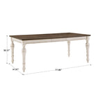 Antique White Extendable Dining Table Set, 4–8 Person (5 or 7-Piece)