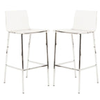Clear Acrylic Counter Stool, Chrome/Black, Set of 2
