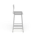 Clear Acrylic Counter Stool, Chrome/Black, Set of 2