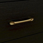 Black / White 9-Drawer Dresser with Gold Handles, Single