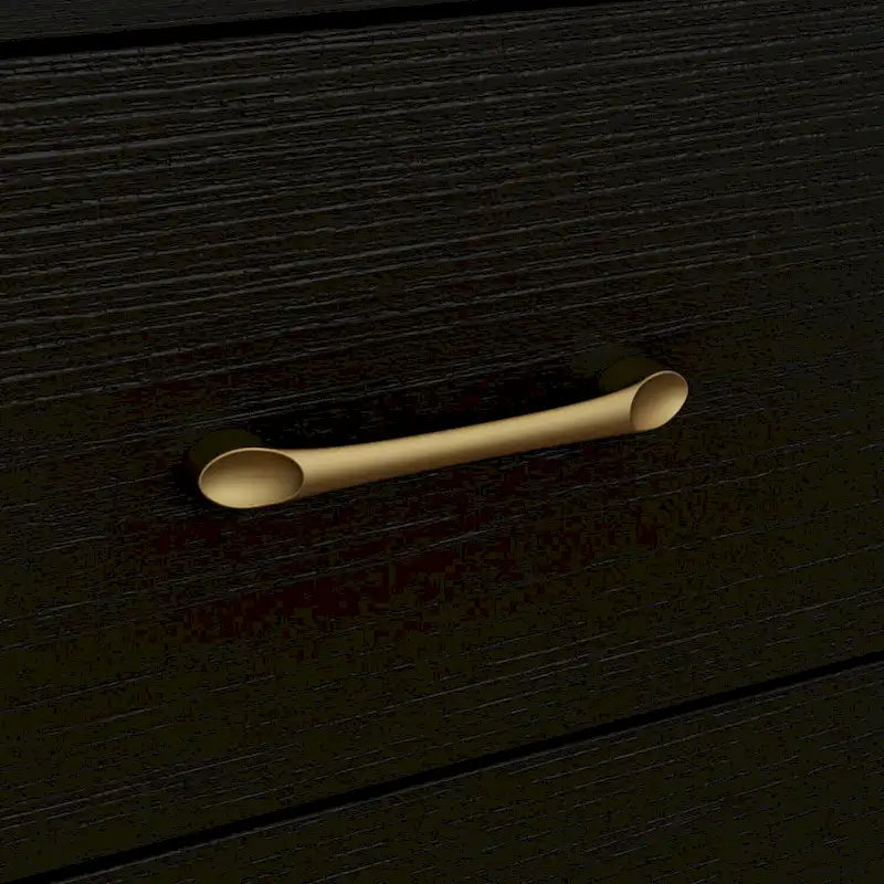 Black / White 9-Drawer Dresser with Gold Handles, Single