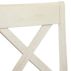 White & Gray Cross-Back Counter Height Stool, Set of 2