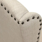 Ivory Wingback Tufted Farmhouse Dining Chair, Set of 2