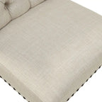Ivory Wingback Tufted Farmhouse Dining Chair, Set of 2