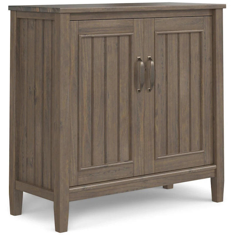 Smoky Brown 2-Door Low Storage Cabinet, Single-Unit, 32"W