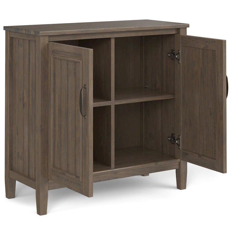 Smoky Brown 2-Door Low Storage Cabinet, Single-Unit, 32"W