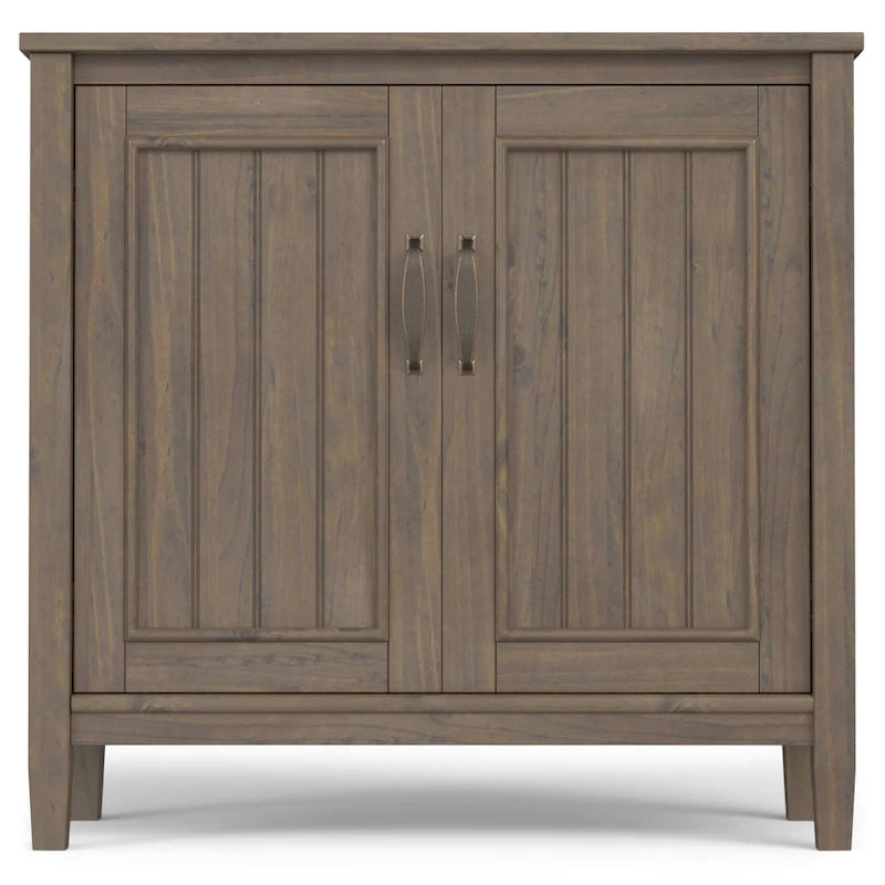 Smoky Brown 2-Door Low Storage Cabinet, Single-Unit, 32"W