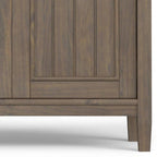 Smoky Brown 2-Door Low Storage Cabinet, Single-Unit, 32"W