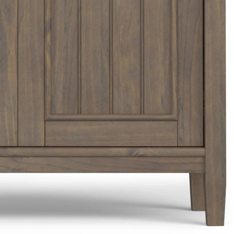 Smoky Brown 2-Door Low Storage Cabinet, Single-Unit, 32"W