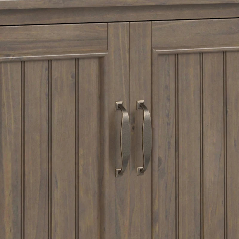 Smoky Brown 2-Door Low Storage Cabinet, Single-Unit, 32"W