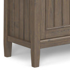 Smoky Brown 2-Door Low Storage Cabinet, Single-Unit, 32"W