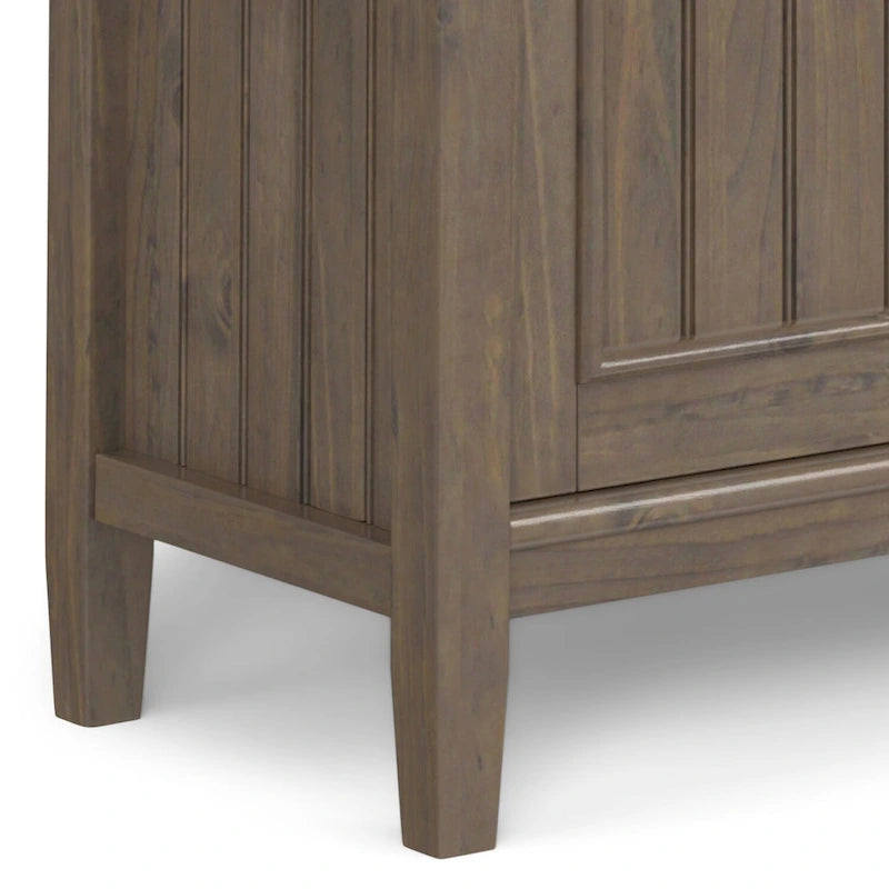Smoky Brown 2-Door Low Storage Cabinet, Single-Unit, 32"W