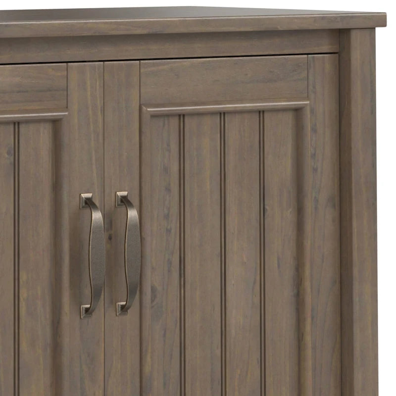 Smoky Brown 2-Door Low Storage Cabinet, Single-Unit, 32"W