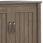 Smoky Brown 2-Door Low Storage Cabinet, Single-Unit, 32"W