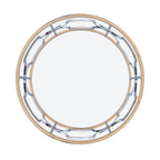 Chrome & Gold Round Open Coffee Table – Modern Style, 1-Person Living Room