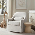 Ivory/Black Swivel Glider Chair, Single Seat, 360°