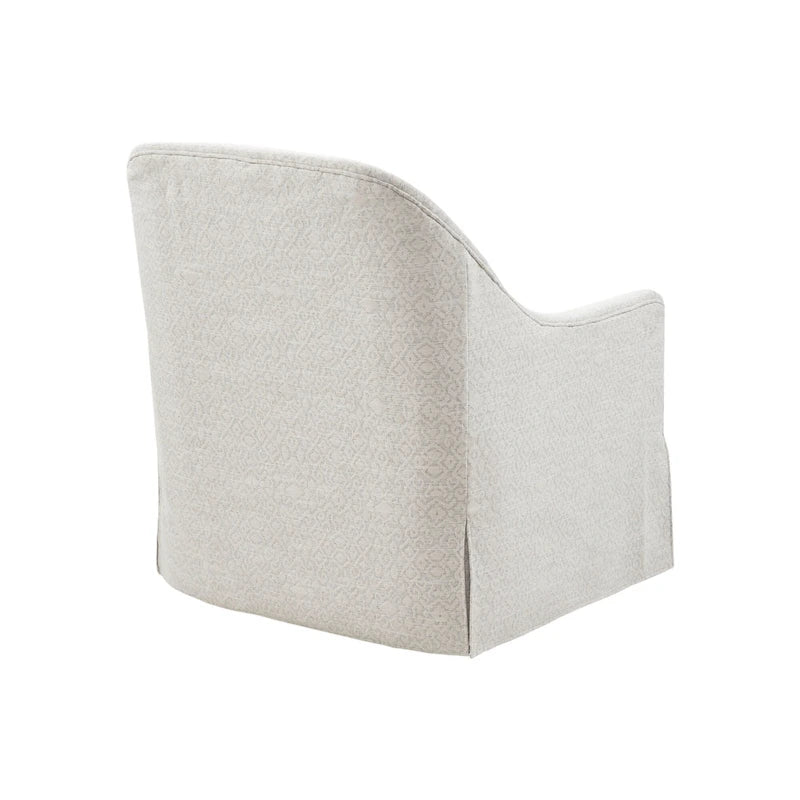 Ivory/Black Swivel Glider Chair, Single Seat, 360°